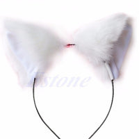 Fashion Girl Cute Cat Fox Ear Long Fur Hair Headband Anime Cosplay Party Costume