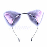 Fashion Girl Cute Cat Fox Ear Long Fur Hair Headband Anime Cosplay Party Costume