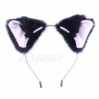 Fashion Girl Cute Cat Fox Ear Long Fur Hair Headband Anime Cosplay Party Costume