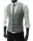 Slim Fit Mens Suit Vest Male Waistcoat Gilets Formal Business Jacket